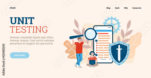 Unit testing, programming, development of software by team of IT-specialists.