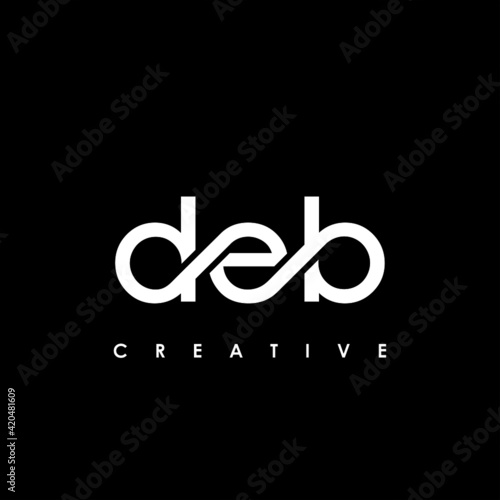 DEB Letter Initial Logo Design Template Vector Illustration