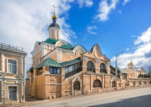 Trinity Monastery on Smolenskaya Street in Smolensk. Inscription: Bolshaya Sovetskaya Street