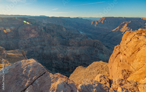 Amazing view of the Grand Canyon, near the Skywalk observation deck. Arizona. United States of America