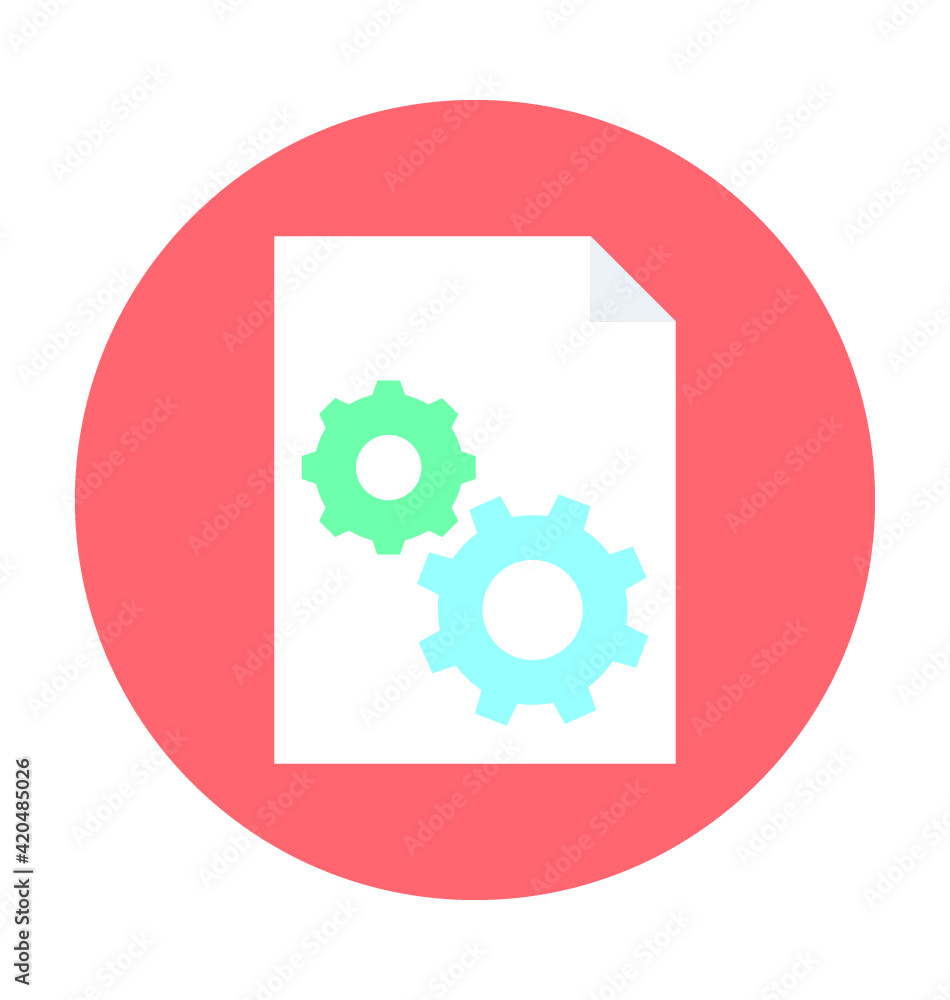 File Settings Vector Icon File Settings Vector Icon