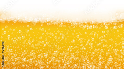 Lager beer. Background with craft splash. Oktoberfest foam.