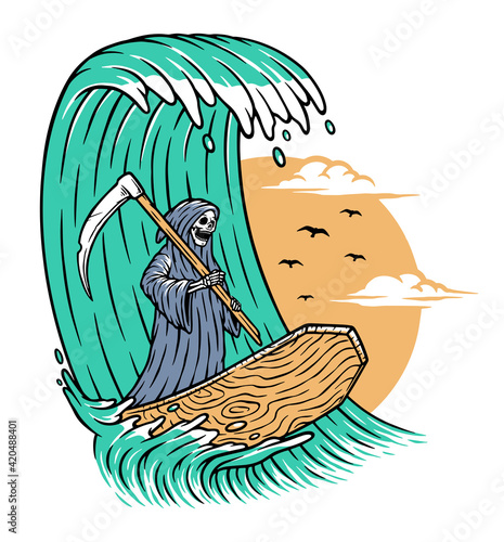 Grim reaper surfer