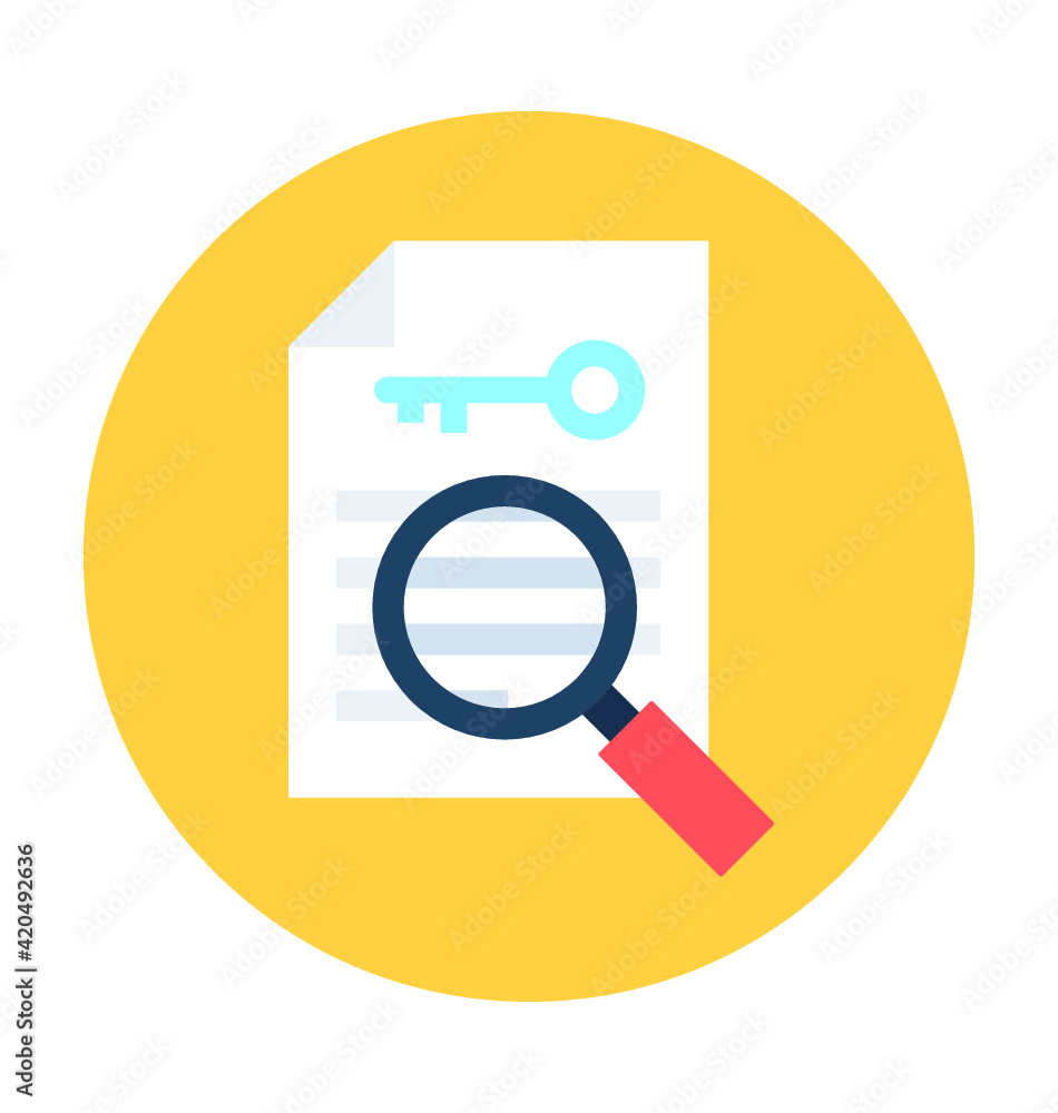 Find Keyword Vector Icon