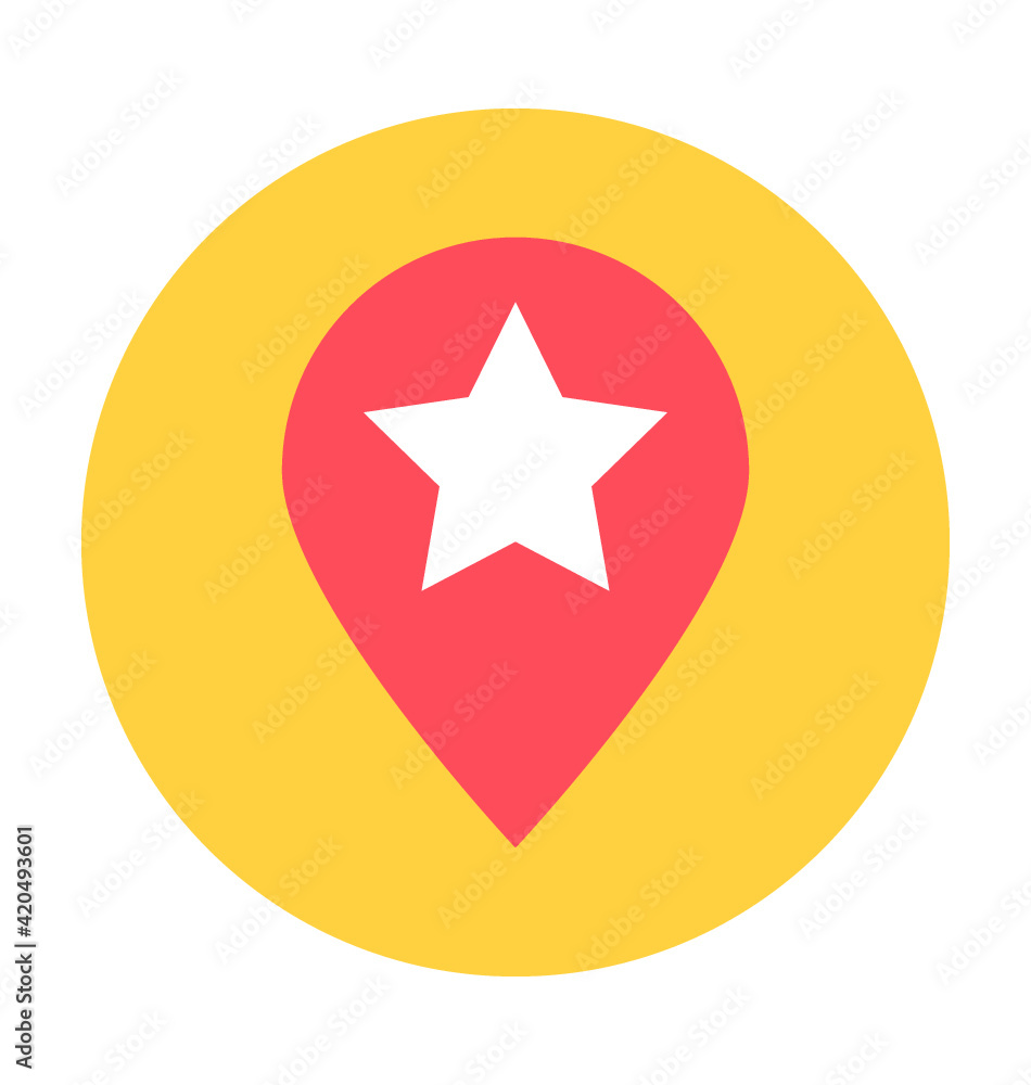 Favorite Location Vector Icon Favorite Location Vector Icon