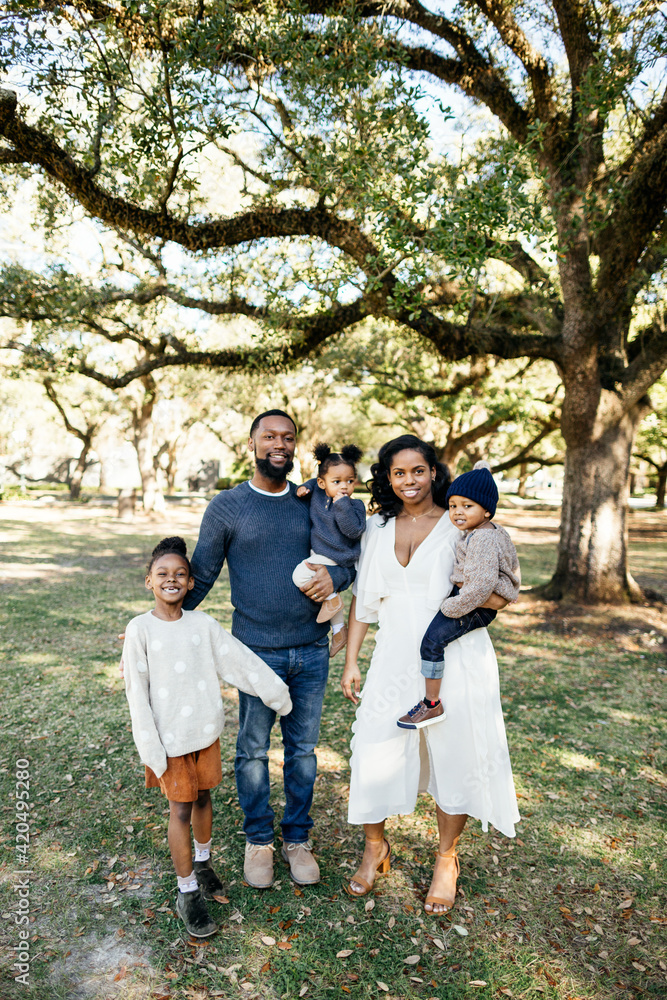 Portrait of a beautiful African American family Portrait of a beautiful African American family