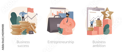 Business success abstract concept vector illustrations.