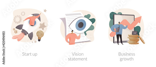 Business idea abstract concept vector illustrations.