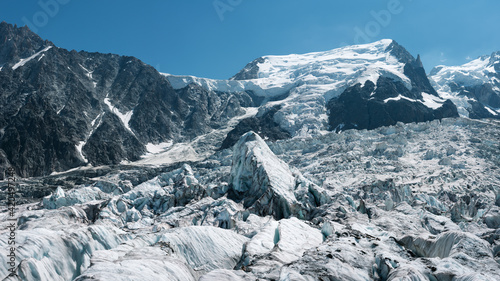 Glacier des Bossons and glacier de Taconnaz