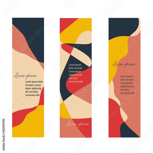 Set of editable vector design elements for background, banner, card and other printable or digital material