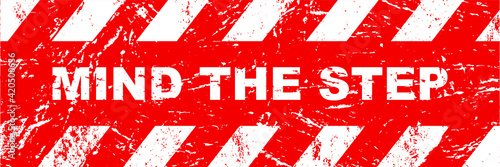 Caution vector sign. Mind the step sign