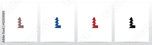 Screw On Letter Logo Design L