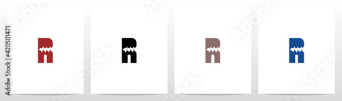 Screw On Letter Logo Design R