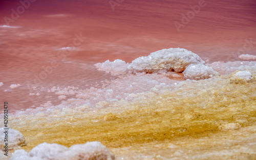 The salt lakes of walvis bay near swakopmund, namibia