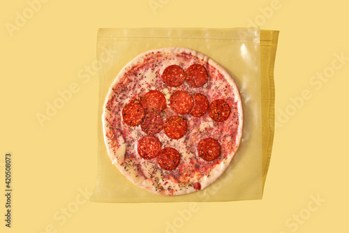 vacuum packed pepperoni pizza