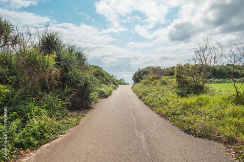 Okinawa road in Japan