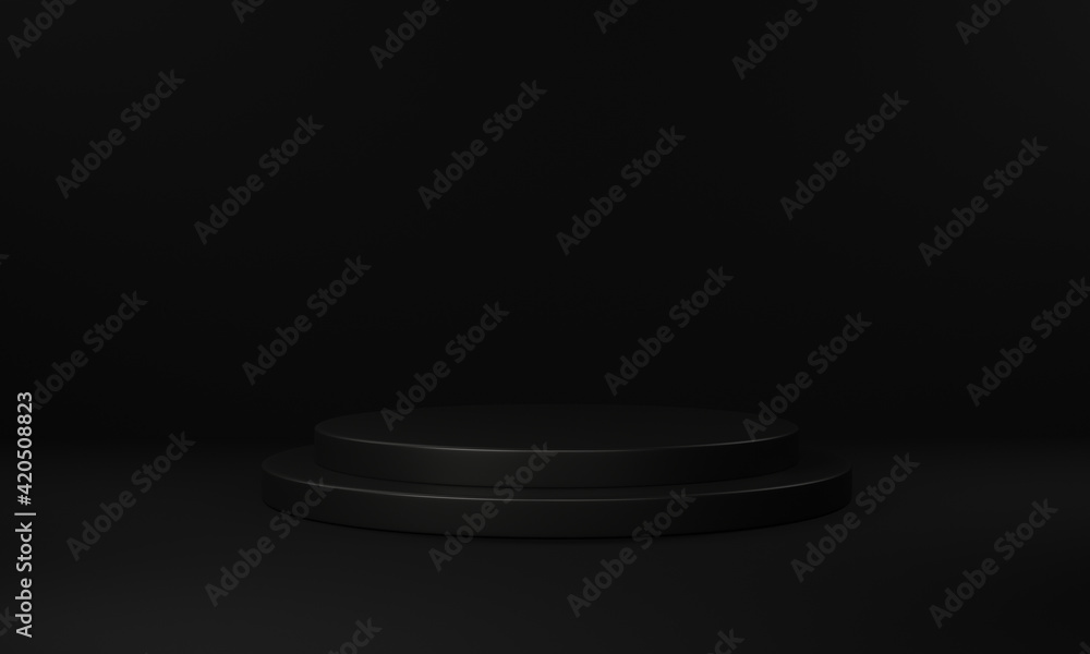 Black podium 3d illustration background with geometric shapes, pedestal two floors, circle Curved for platform background product presentation, stand, promotion, sale, rendering Black podium 3d illustration background with geometric shapes, pedestal two floors, circle Curved for platform background product presentation, stand, promotion, sale, rendering
