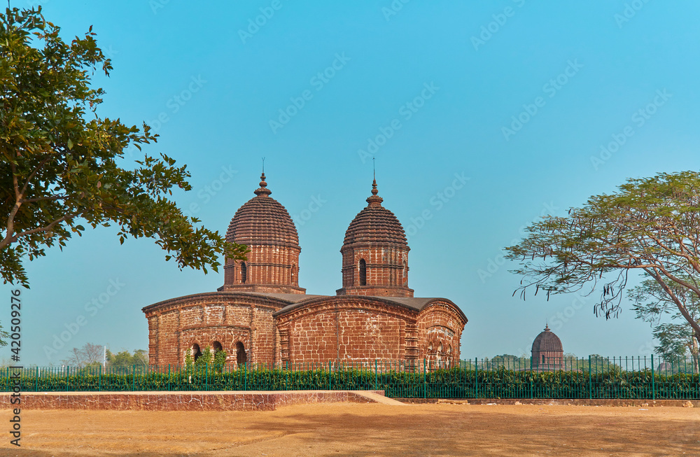 or Mandir (twin) temple of Bishnupur, famous for its terracotta temples.