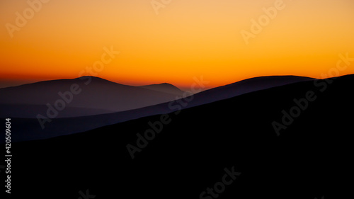Isle of Man Hills Sunset