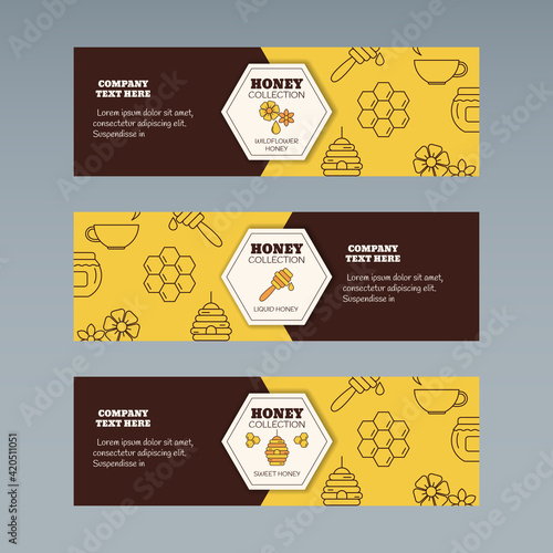 Honey and beekeeping concept.