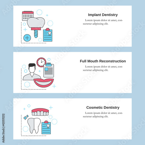 Dental services. Implant dentistry, Full mouth reconstruction, Cosmetic dentistry.
