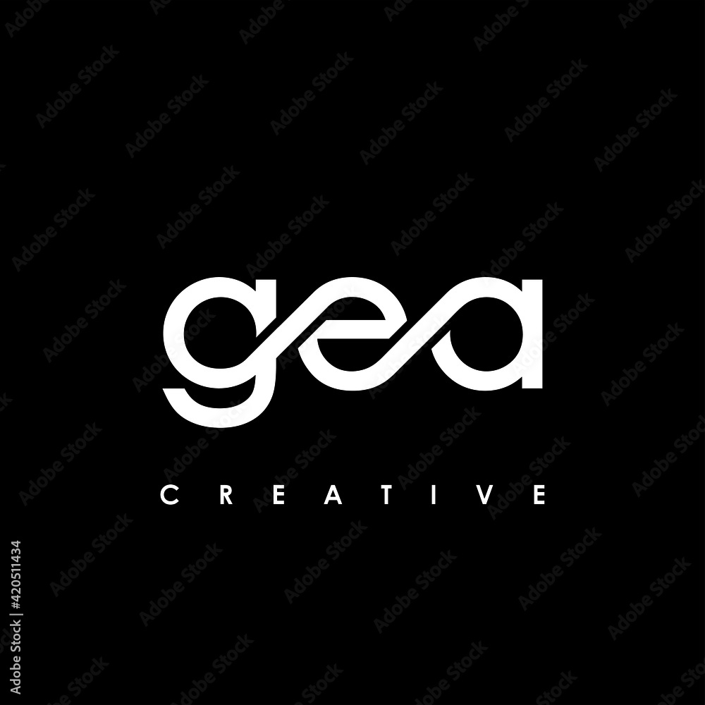GEA Letter Initial Logo Design Template Vector Illustration Stock ...