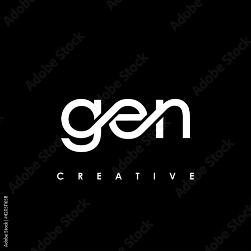 GEN Letter Initial Logo Design Template Vector Illustration