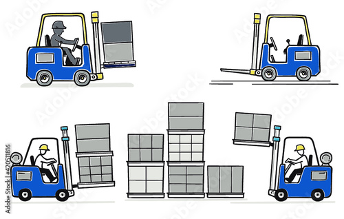 Forklifts and pallets