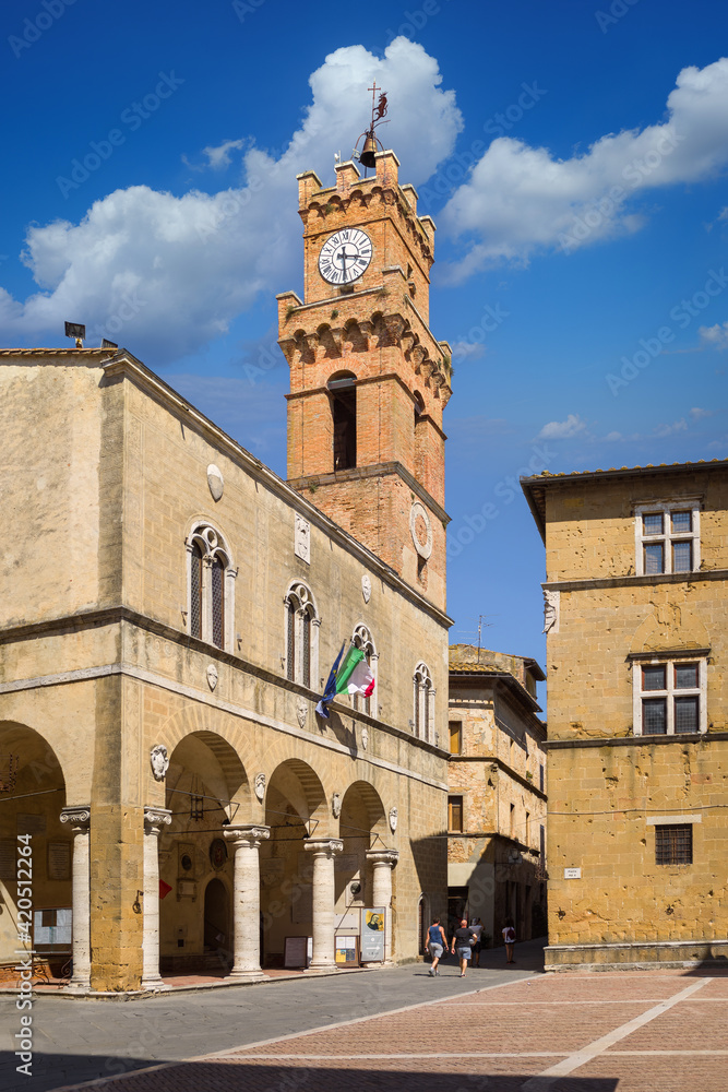 The Town Hall of Pienza, ancient residence of the Priori, Pienza, Italy