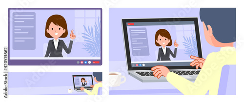 flat type business women_video-chat