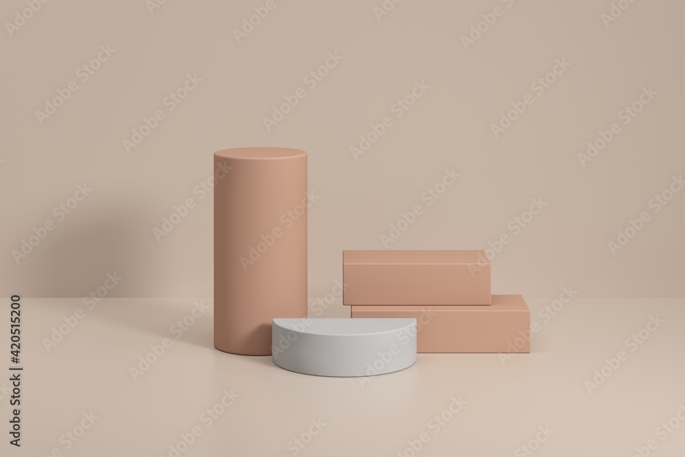 Abstract background for product presentation, podium display, minimal pastel . 3d render Abstract background for product presentation, podium display, minimal pastel . 3d render