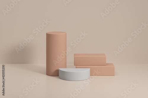 Abstract background for product presentation  podium display  minimal pastel . 3d render