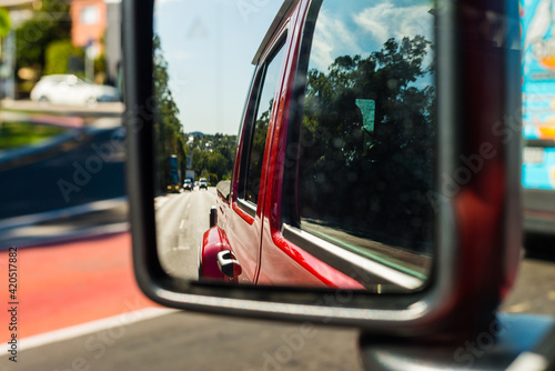 side mirror on truck photo