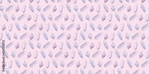 Seamless crystal repeat pattern vector background