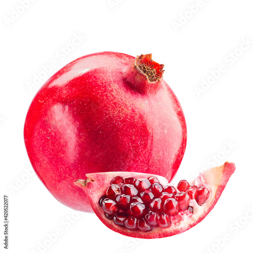 pomegranate isolated on white background