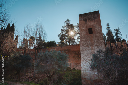 Architecture details Granada  on the sabikah hill iAndalusia  Spain europe Travel