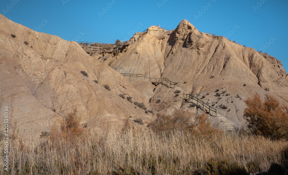 Tabernas Desert Hills Landscape in Almeria Spain Tabernas Desert Hills Landscape in Almeria Spain
