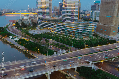 Guangzhou city bridge highway photo