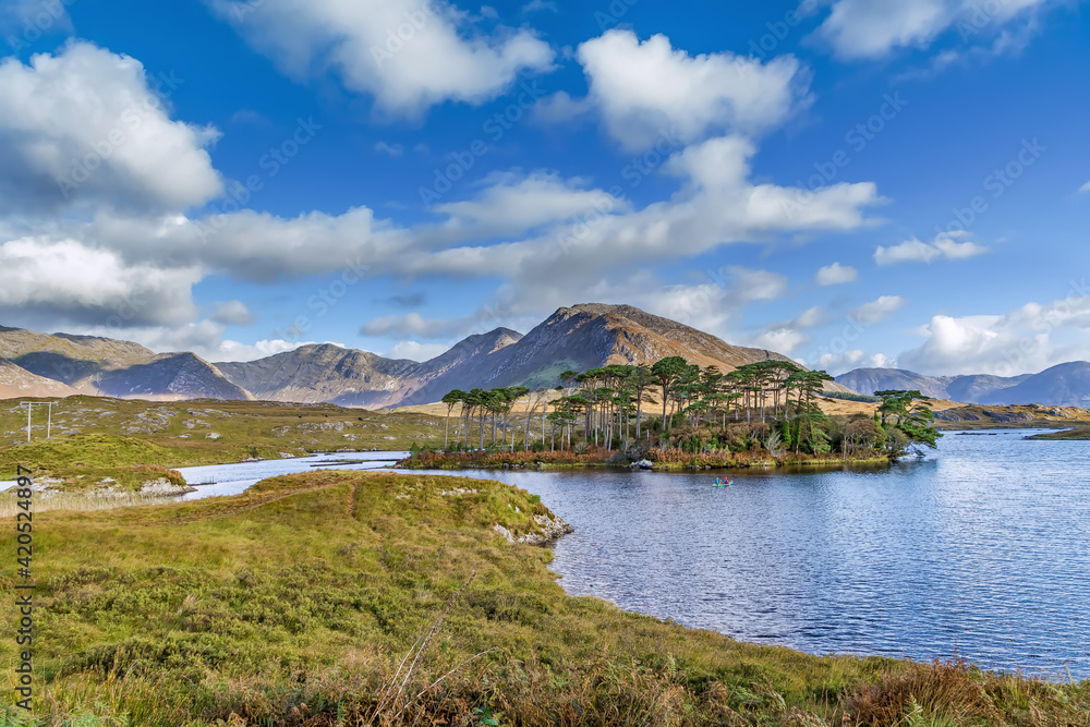 Landscape with lake in Galway county, Ireland Landscape with lake in Galway county, Ireland