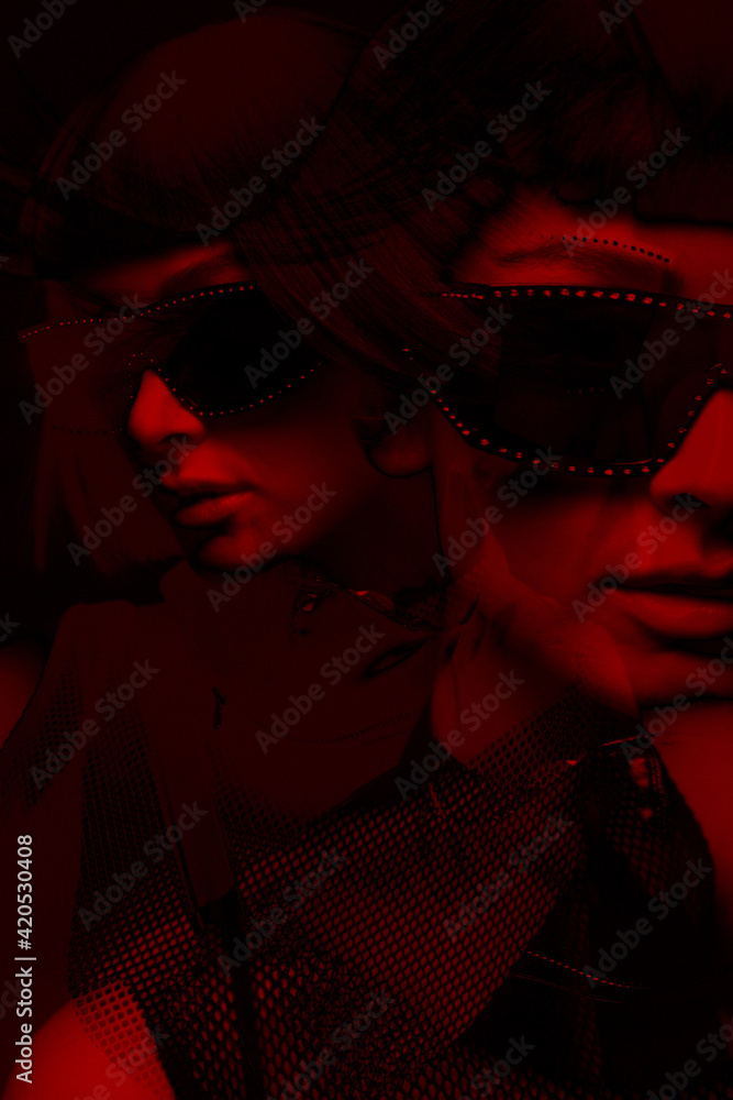 Creative double exposure fashion portrait Creative double exposure fashion portrait