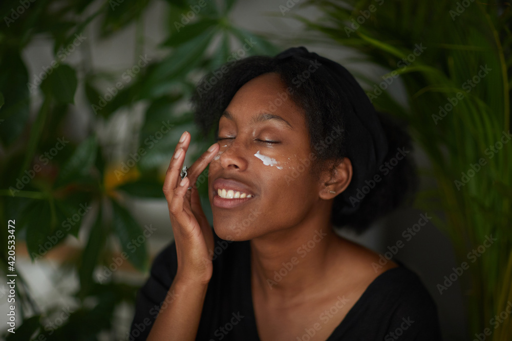Woman Hydrating Skin. Woman Hydrating Skin.