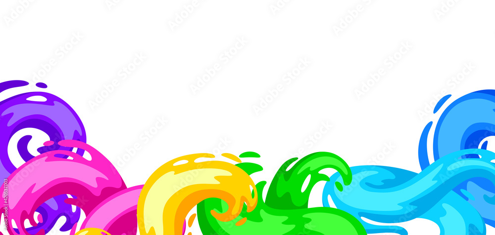 Fototapeta premium Background with colored swirls or paint blots.