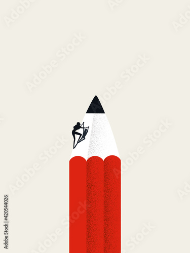 Business creative solution vector concept. Symbol of creativity, inspiration. Minimal illustration