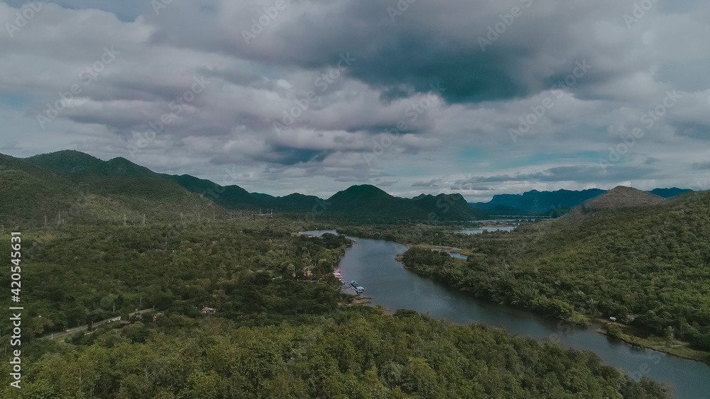 River and mountains aerial photo River and mountains aerial photo
