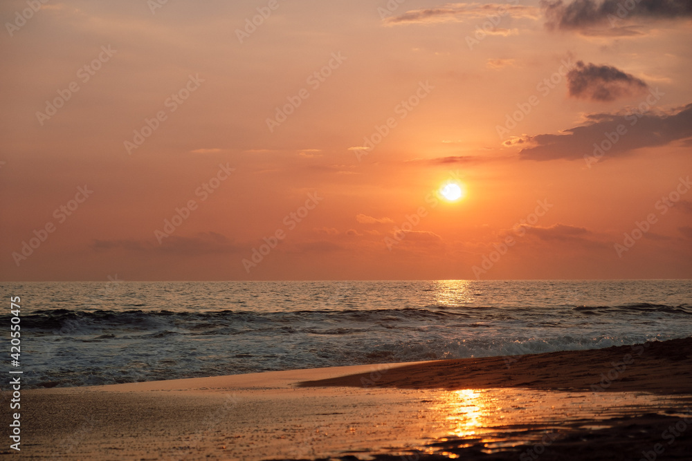 Sunset on indian ocean