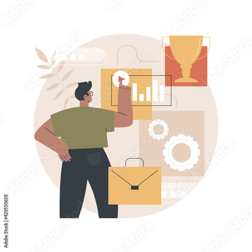 Career advice abstract concept vector illustration.