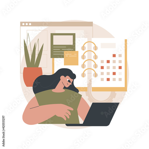 Regular blog posts abstract concept vector illustration.