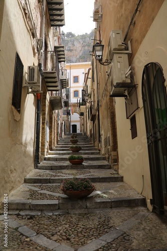 Street in Cefalù, Sicily Italy