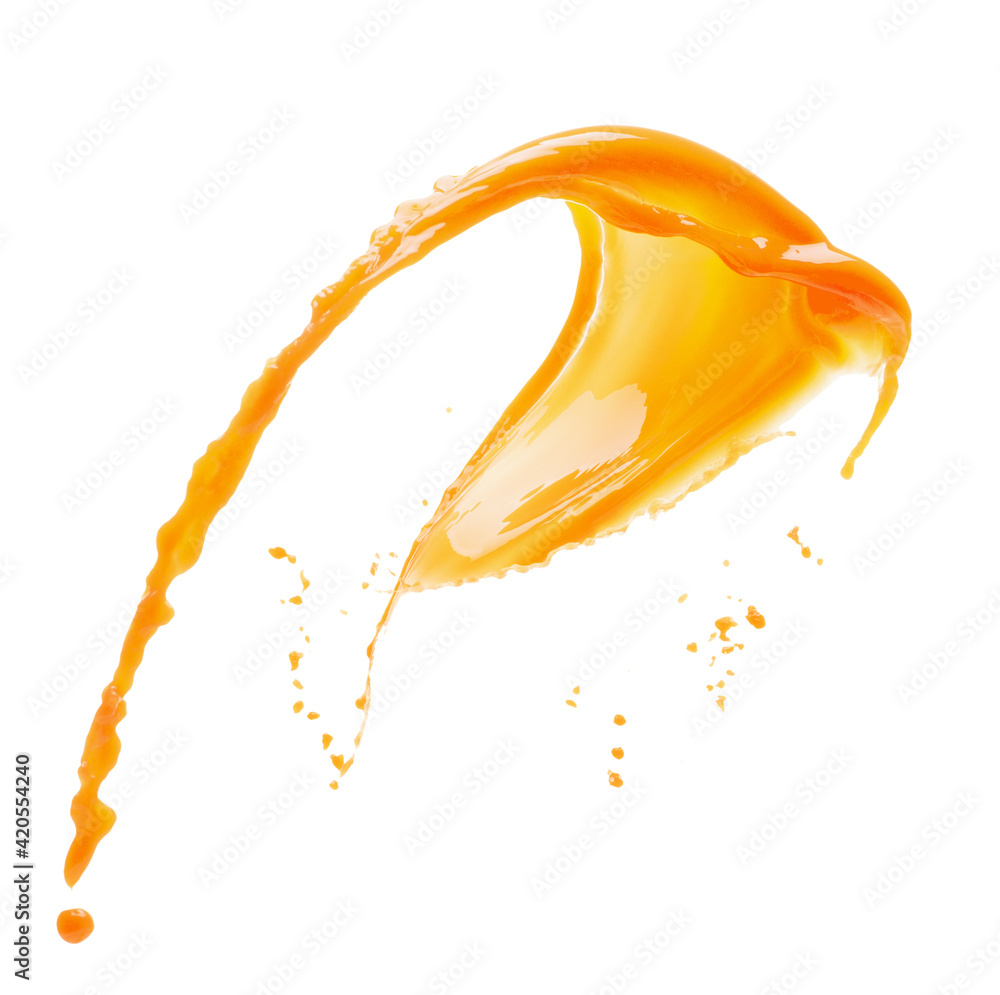 yellow paint splash isolated on a white background Stock Photo | Adobe