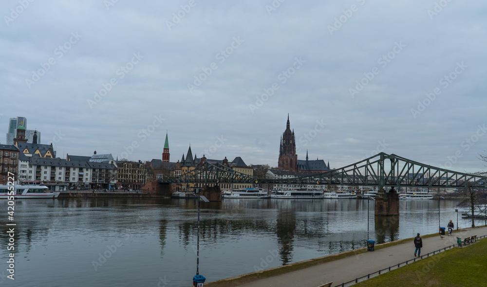 The banks of River Main in Frankfurt - travel photography